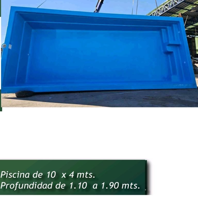 Piscina de fibra de vidrio 10,00 × 4,00 m