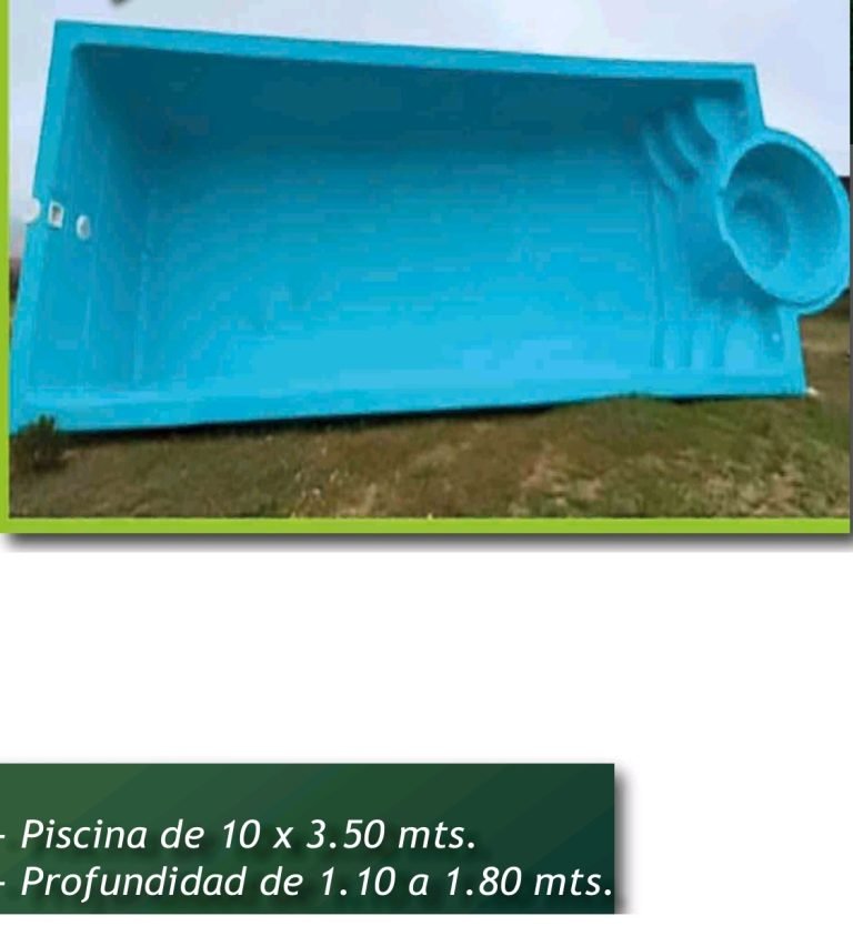 Piscina de fibra de vidrio 10,00 × 3,50 m