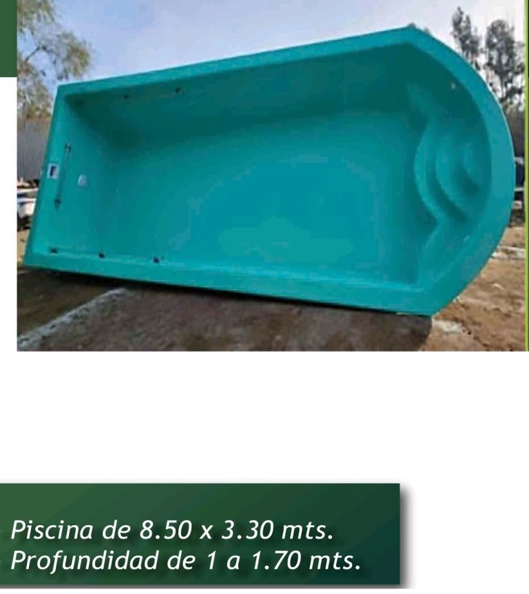 Piscina de fibra de vidrio 8,50 × 3,30 m