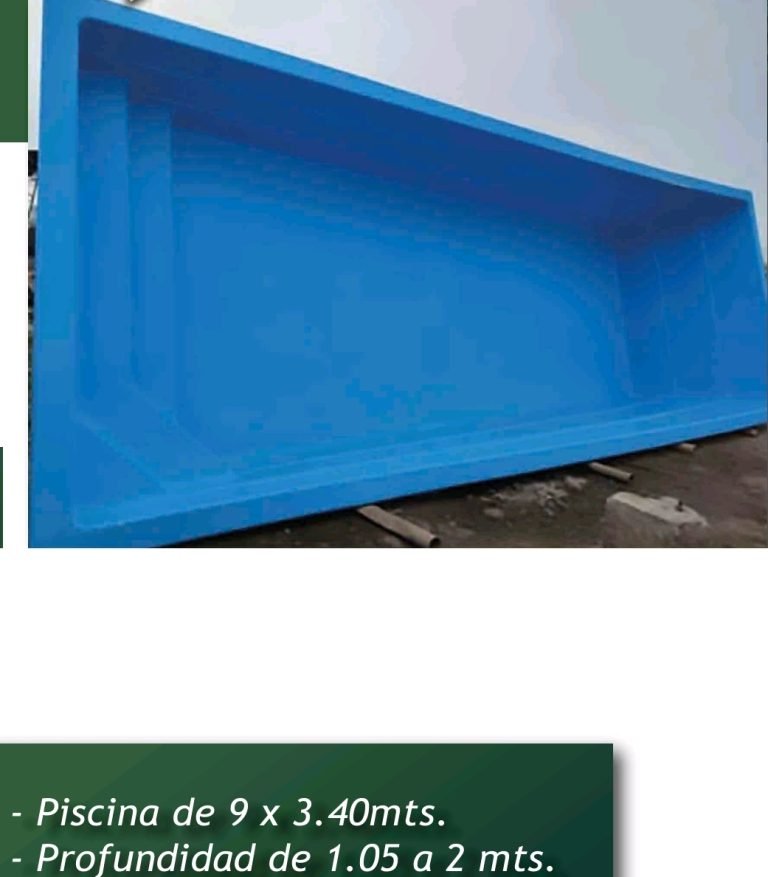 Piscina de fibra de vidrio 9,00 × 3,40 m