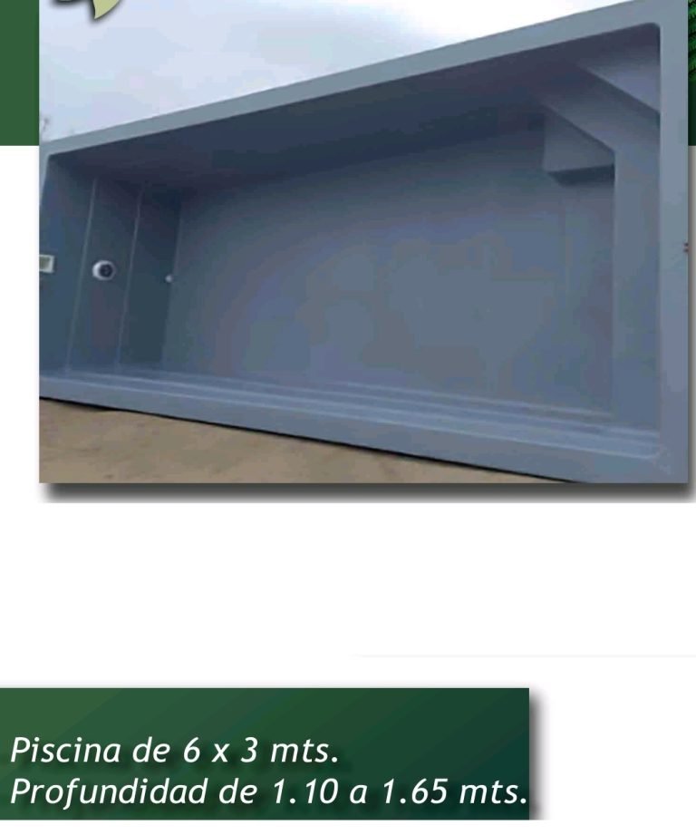 Piscina de fibra de vidrio 6,00 × 3,00 m