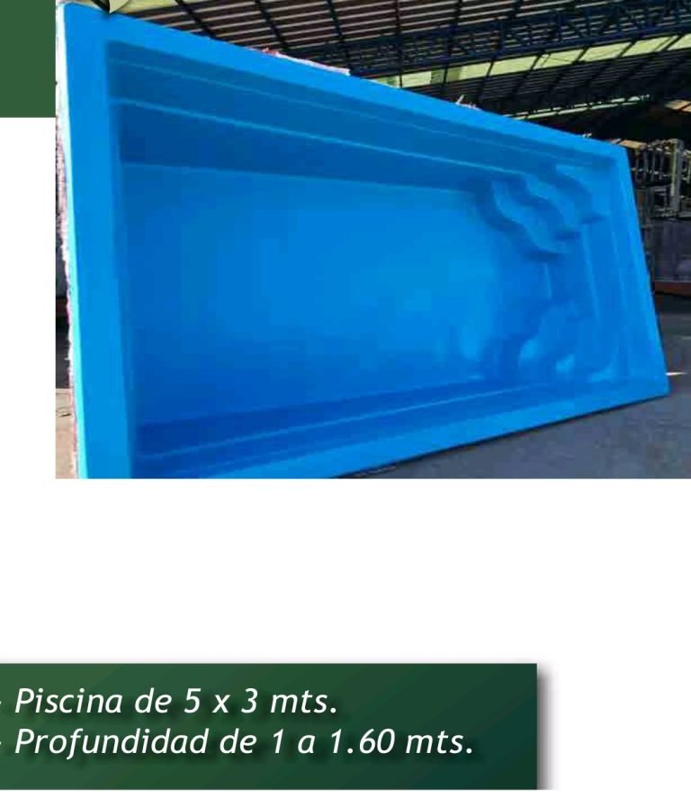 Piscina de fibra de vidrio 5,00 × 3,00 m