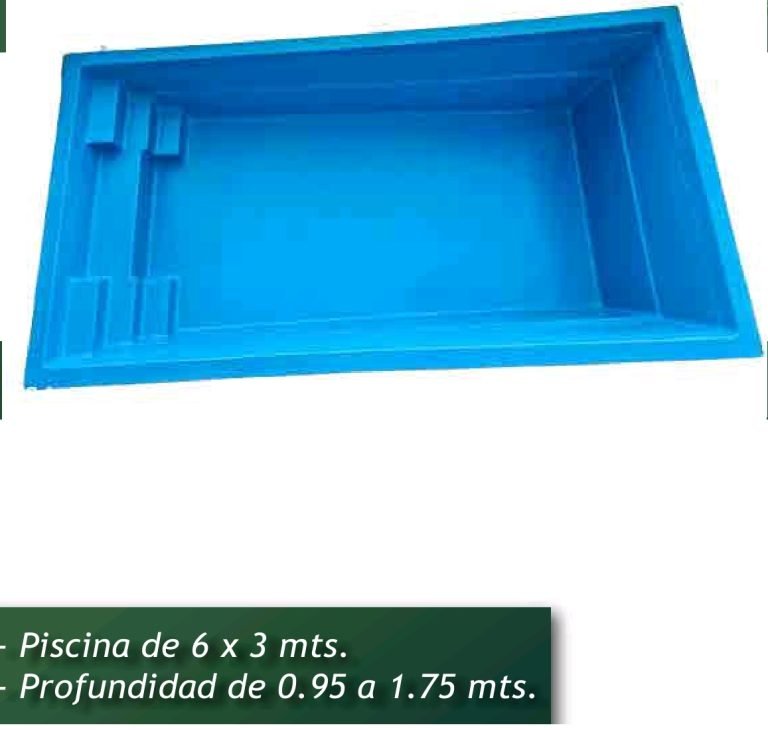 Piscina de fibra de vidrio 6,00 × 3,00 m