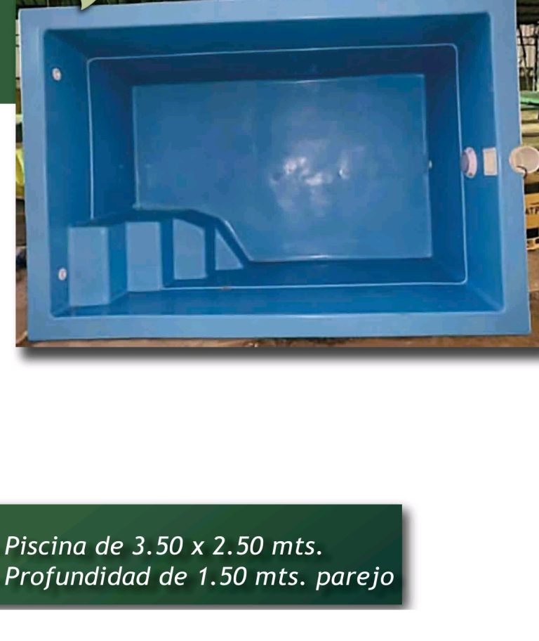 Piscina de fibra de vidrio 3,50 × 2,50 m