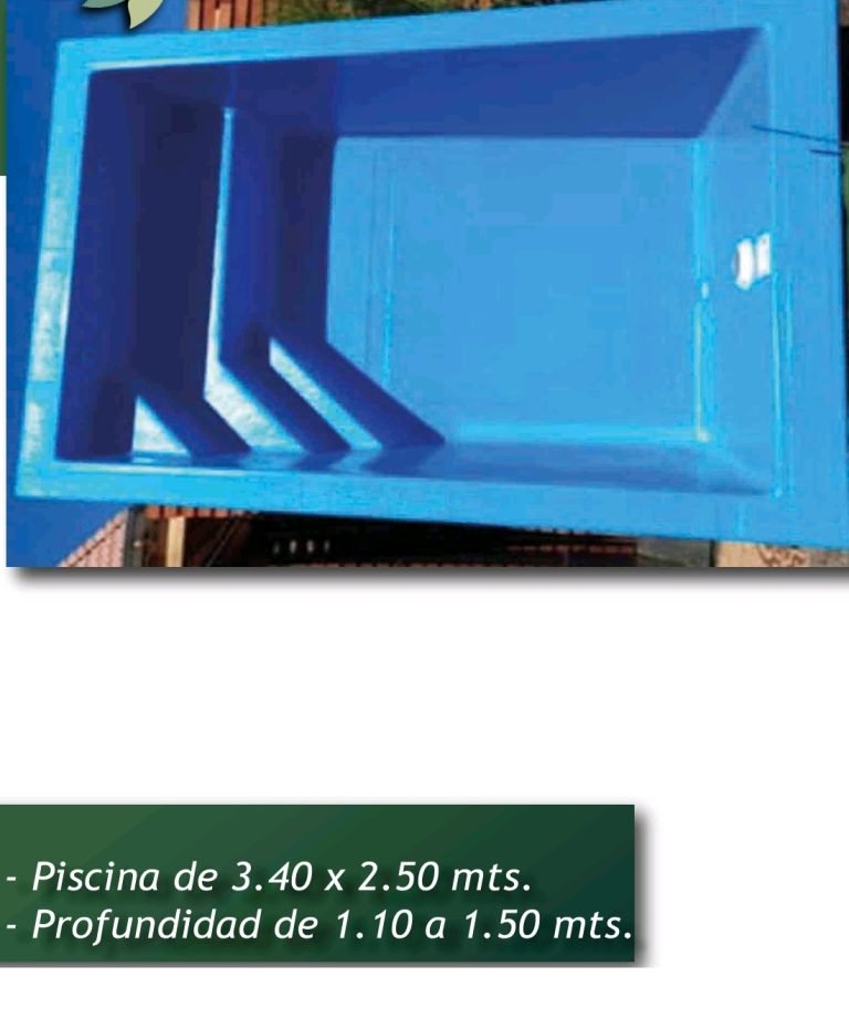 Piscina de fibra de vidrio 3,40 × 2,50 m