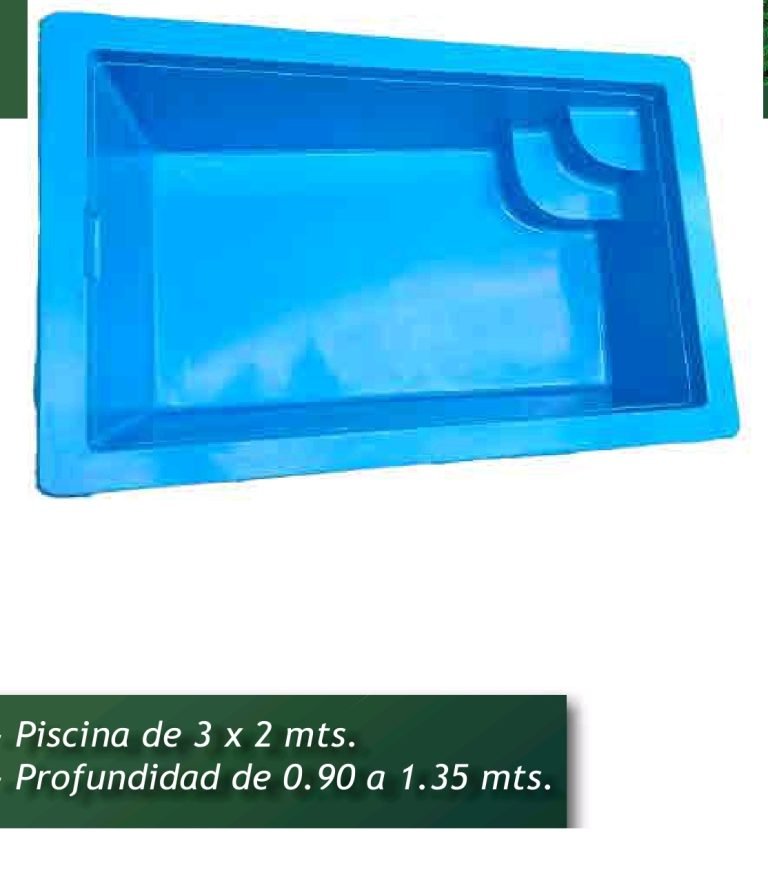Piscina de fibra de vidrio 3,00 × 2,00 m